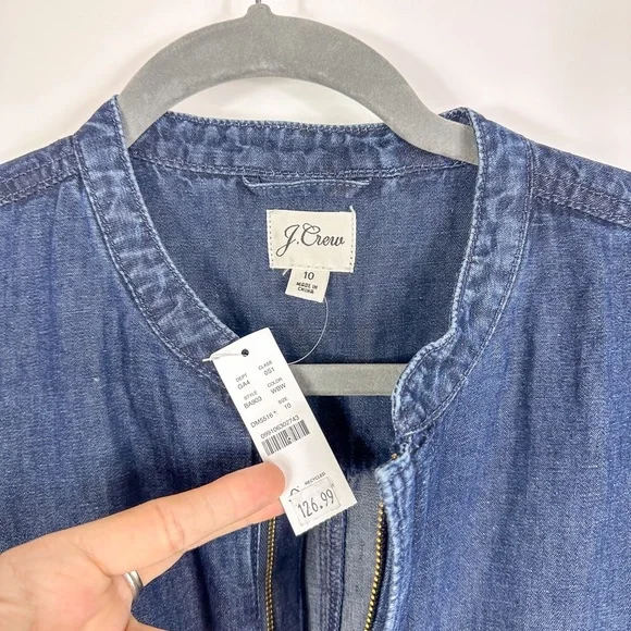 J. Crew Denim & Linen Jumpsuit